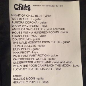 All the amazing songs they played that night