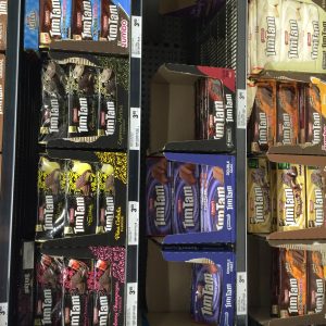 A small portion of the vast selection of Tim Tams