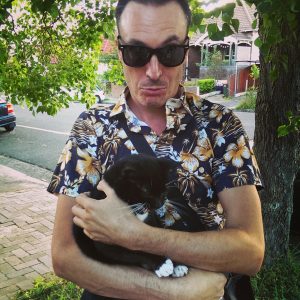 Kit with Sydney street cat