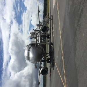 Our plane, on the tarmac at Byron Bay airport